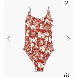 Madewell Sunflower Season One Piece Bathing Suit